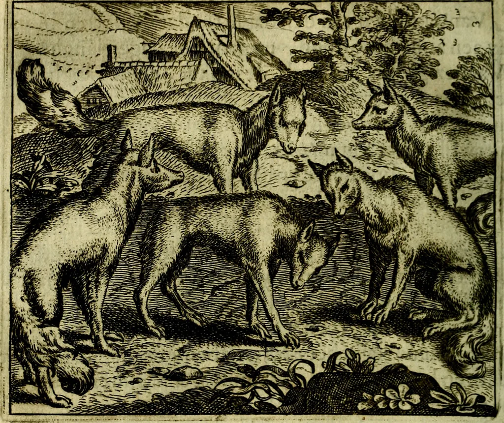 An illustration from Vorstelijcke warande der dieren : waer in de zeden-rijcke philosophie, poëtisch, morael, en historiael, vermakelijck en treffelijck wort voorgestelt : mit exempelen uyt de oude historien, in prose, 1682, leaf 125