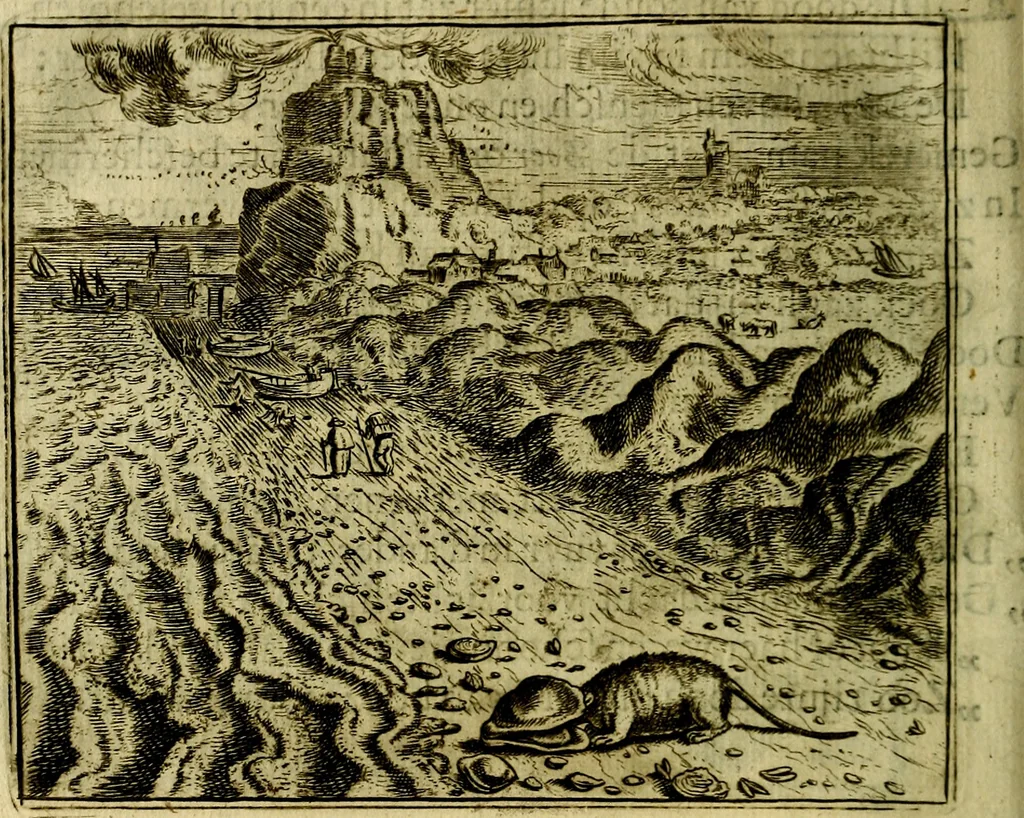 An illustration from Vorstelijcke warande der dieren : waer in de zeden-rijcke philosophie, poëtisch, morael, en historiael, vermakelijck en treffelijck wort voorgestelt : mit exempelen uyt de oude historien, in prose, 1682, leaf 153