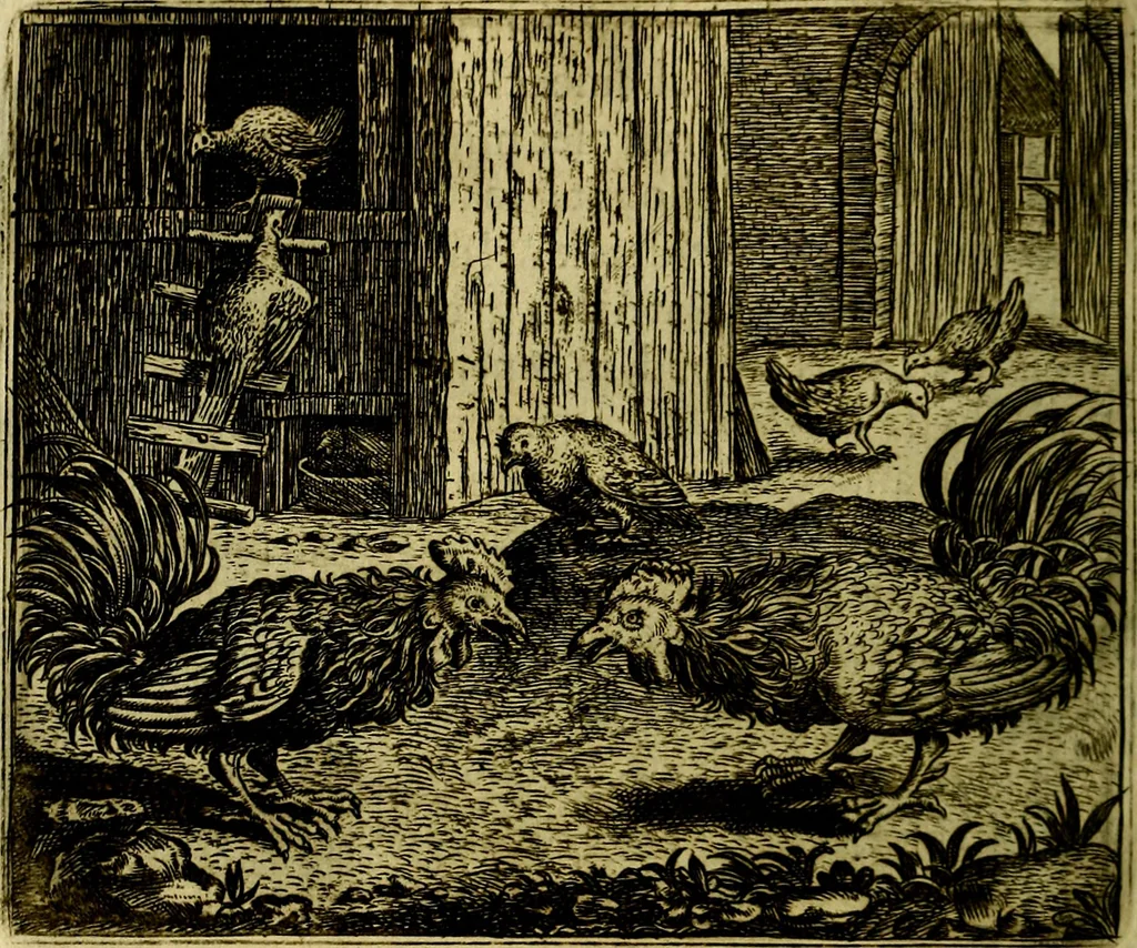 An illustration from Vorstelijcke warande der dieren : waer in de zeden-rijcke philosophie, poëtisch, morael, en historiael, vermakelijck en treffelijck wort voorgestelt : mit exempelen uyt de oude historien, in prose, 1682, leaf 201