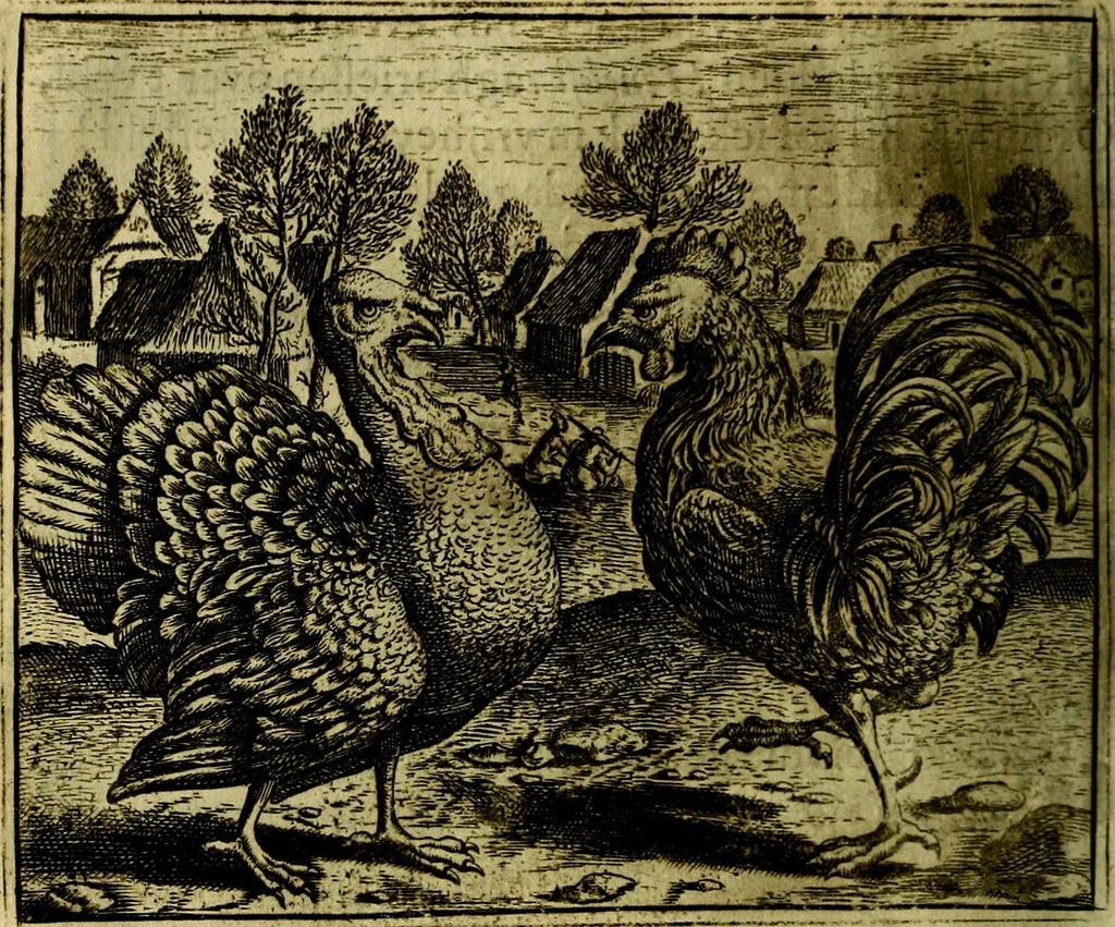 An illustration from Vorstelijcke warande der dieren : waer in de zeden-rijcke philosophie, poëtisch, morael, en historiael, vermakelijck en treffelijck wort voorgestelt : mit exempelen uyt de oude historien, in prose, 1682, leaf 215