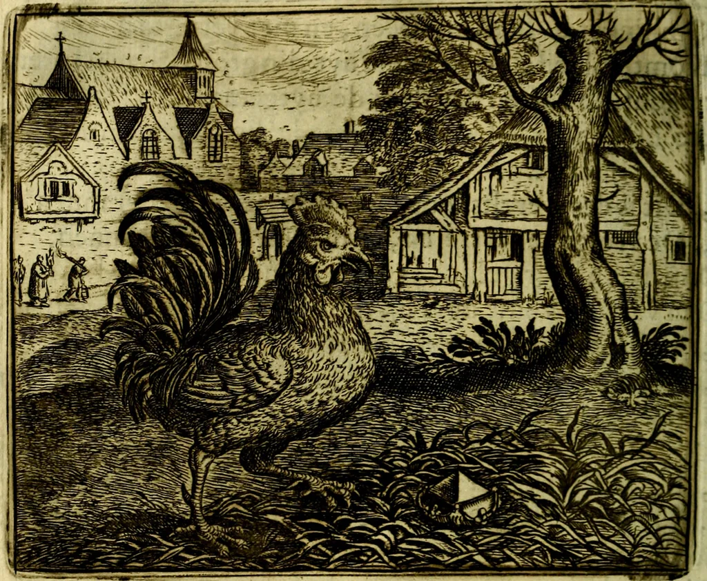An illustration from Vorstelijcke warande der dieren : waer in de zeden-rijcke philosophie, poëtisch, morael, en historiael, vermakelijck en treffelijck wort voorgestelt : mit exempelen uyt de oude historien, in prose, 1682, leaf 243