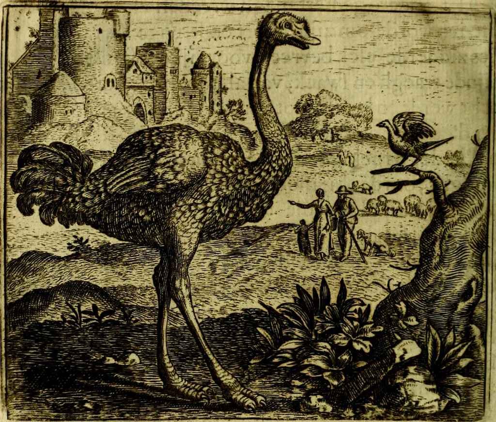 An illustration from Vorstelijcke warande der dieren : waer in de zeden-rijcke philosophie, poëtisch, morael, en historiael, vermakelijck en treffelijck wort voorgestelt : mit exempelen uyt de oude historien, in prose, 1682, leaf 255