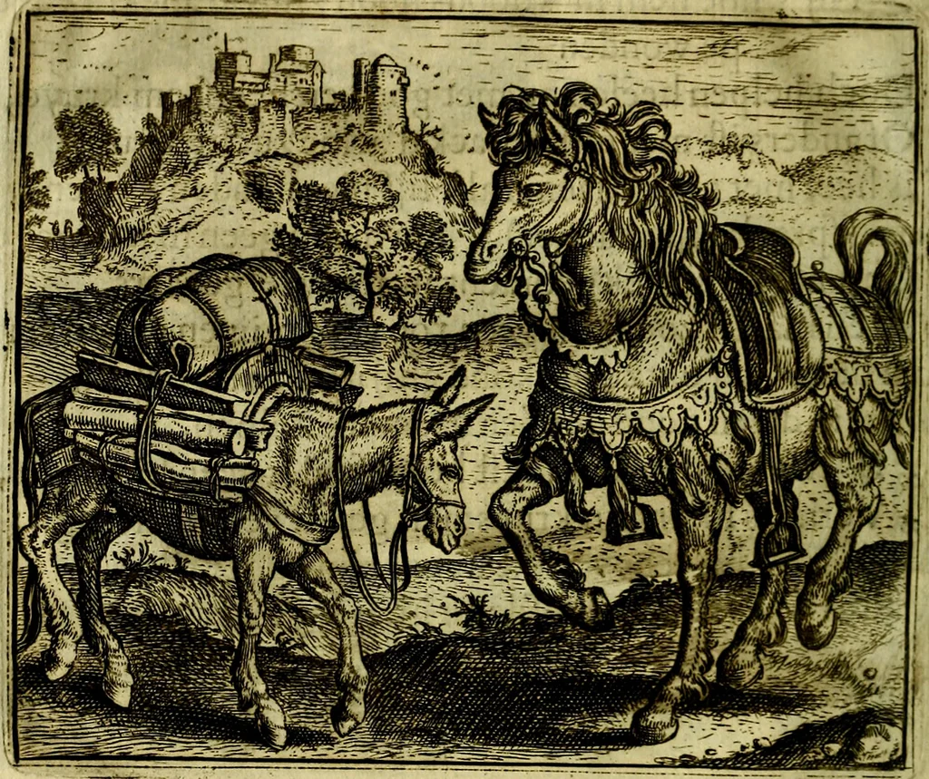 An illustration from Vorstelijcke warande der dieren : waer in de zeden-rijcke philosophie, poëtisch, morael, en historiael, vermakelijck en treffelijck wort voorgestelt : mit exempelen uyt de oude historien, in prose, 1682, leaf 259