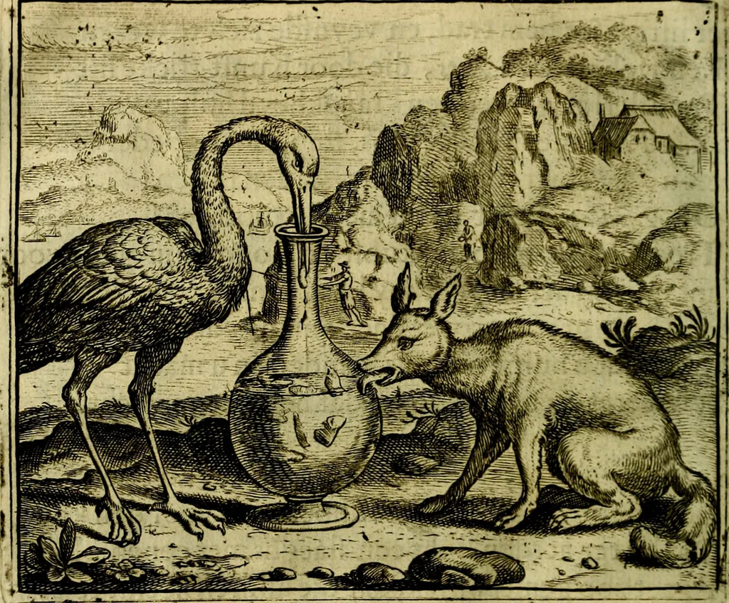 An illustration from Vorstelijcke warande der dieren : waer in de zeden-rijcke philosophie, poëtisch, morael, en historiael, vermakelijck en treffelijck wort voorgestelt : mit exempelen uyt de oude historien, in prose, 1682, leaf 31