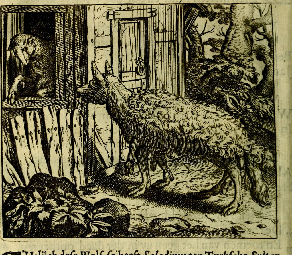 An illustration from Vorstelijcke warande der dieren : waer in de zeden-rijcke philosophie, poëtisch, morael, en historiael, vermakelijck en treffelijck wort voorgestelt : mit exempelen uyt de oude historien, in prose, 1682, leaf 53