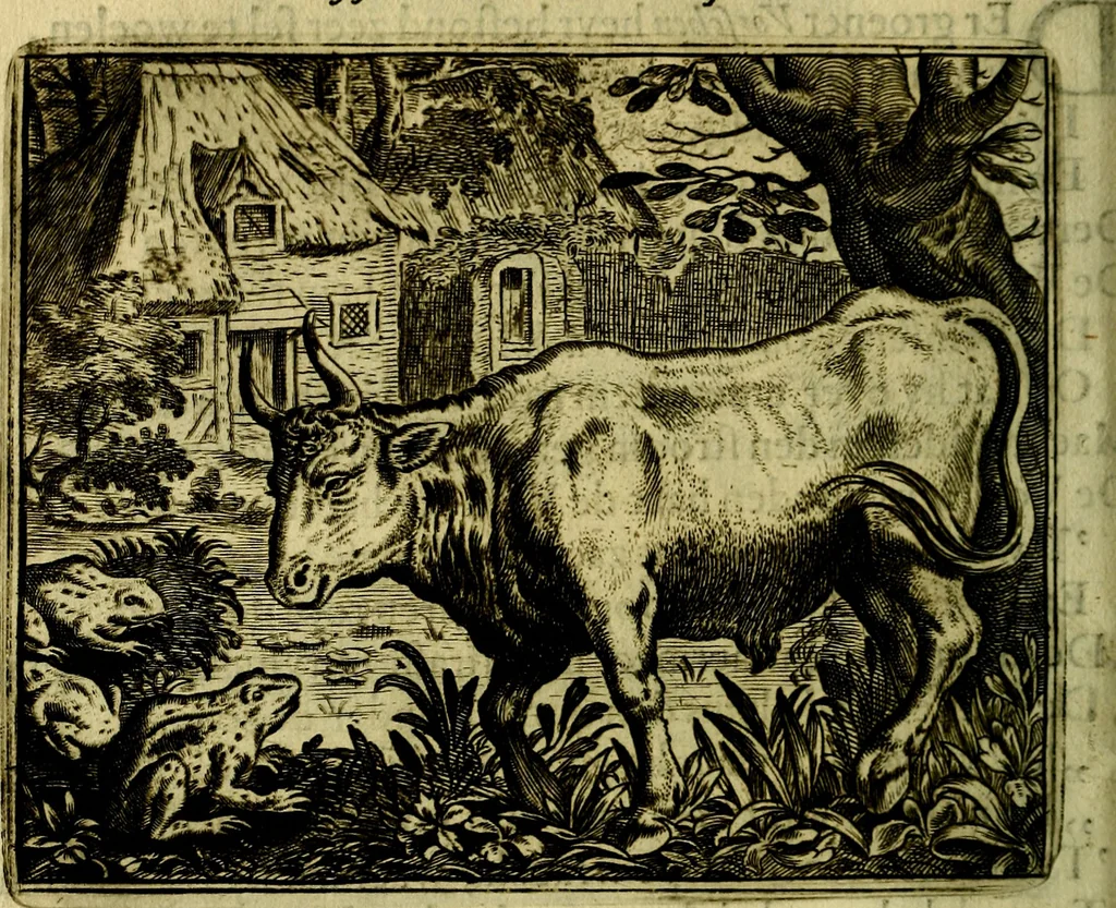 An illustration from Vorstelijcke warande der dieren : waer in de zeden-rijcke philosophie, poëtisch, morael, en historiael, vermakelijck en treffelijck wort voorgestelt : mit exempelen uyt de oude historien, in prose, 1682, leaf 83