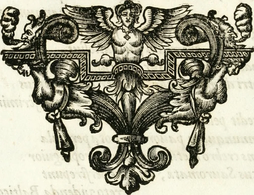 An illustration from Votum unanime Parnassi Salisburgensis deorum judicio et assensu approbatum, dum in celsiss.mum ac rever.mum S.R.I. Principem, Archiepiscopum Salisburgensem &c. &c. electus esset Joannes Ernestus è S.R.I. comitibus de Thun, Episcopus Seccoviensis, 1687, leaf 105