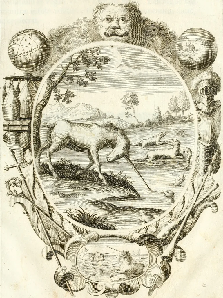 An illustration from Votum unanime Parnassi Salisburgensis deorum judicio et assensu approbatum, dum in celsiss.mum ac rever.mum S.R.I. Principem, Archiepiscopum Salisburgensem &c. &c. electus esset Joannes Ernestus è S.R.I. comitibus de Thun, Episcopus Seccoviensis, 1687, leaf 114
