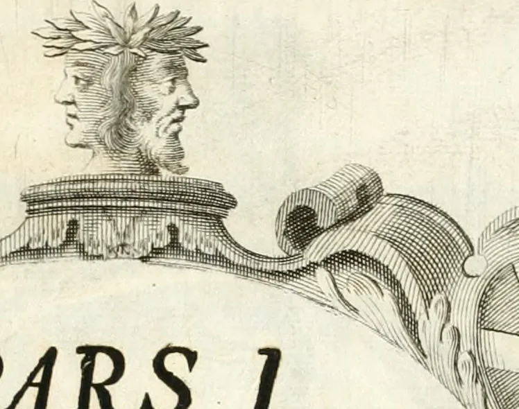 An illustration from Votum unanime Parnassi Salisburgensis deorum judicio et assensu approbatum, dum in celsiss.mum ac rever.mum S.R.I. Principem, Archiepiscopum Salisburgensem &c. &c. electus esset Joannes Ernestus è S.R.I. comitibus de Thun, Episcopus Seccoviensis, 1687, leaf 16
