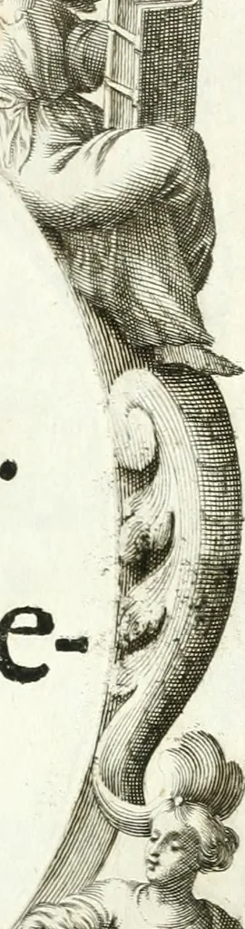 An illustration from Votum unanime Parnassi Salisburgensis deorum judicio et assensu approbatum, dum in celsiss.mum ac rever.mum S.R.I. Principem, Archiepiscopum Salisburgensem &c. &c. electus esset Joannes Ernestus è S.R.I. comitibus de Thun, Episcopus Seccoviensis, 1687, leaf 76