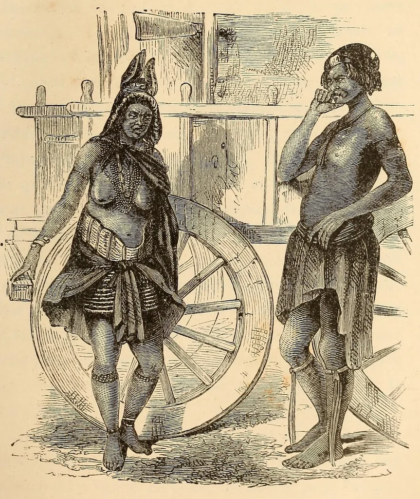 An illustration from Voyage dans le Sud-ouest de l'Afrique; ou, Récits d'explorations faites en 1861 et 1862 depuis la baie Valsich jusqu'aux chutes Victoria, 1880, leaf 123