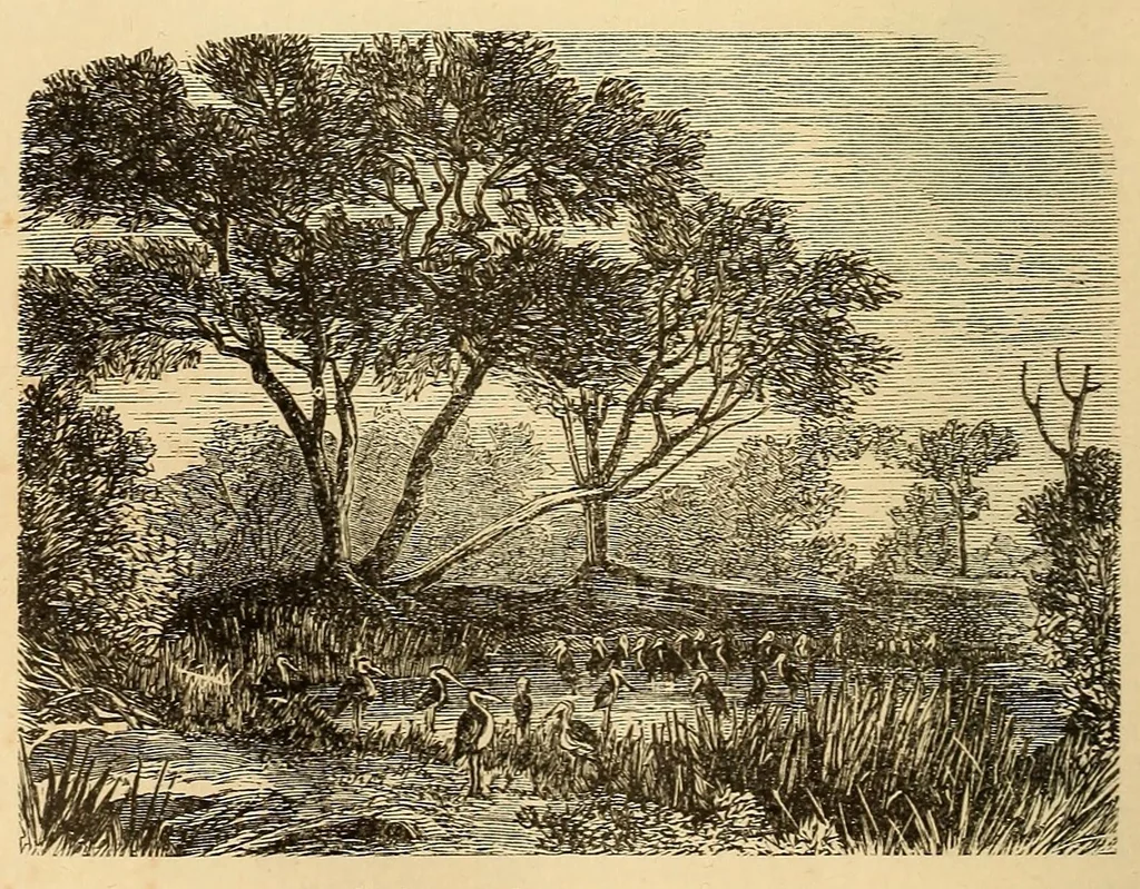 An illustration from Voyage dans le Sud-ouest de l'Afrique; ou, Récits d'explorations faites en 1861 et 1862 depuis la baie Valsich jusqu'aux chutes Victoria, 1880, leaf 276