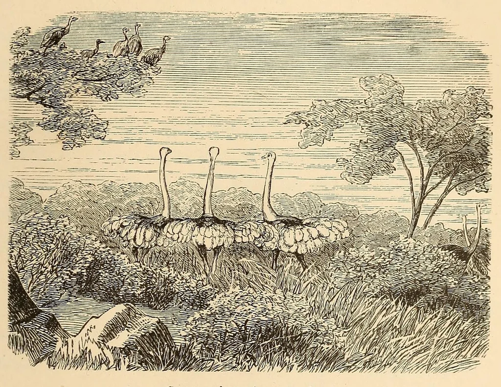 An illustration from Voyage dans le Sud-ouest de l'Afrique; ou, Récits d'explorations faites en 1861 et 1862 depuis la baie Valsich jusqu'aux chutes Victoria, 1880, leaf 91