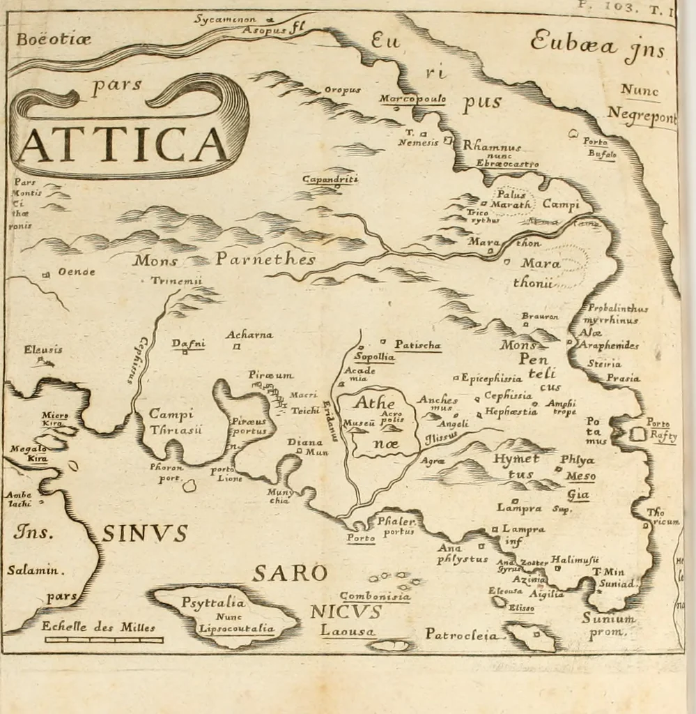 An illustration from Voyage d'Italie, de Dalmatie, de Grece, et du Levant : fait és années 1675 & 1676, 1678, leaf 110