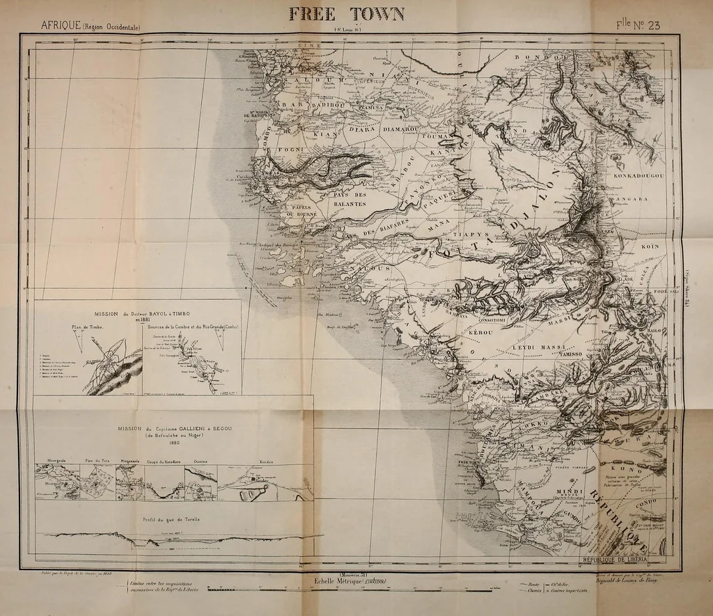An illustration from Voyage en Sénégambie Haut-Niger, Bambouck, Fouta-Djallon et Grand-Beledougou, 1880-1885, 1888, leaf 239