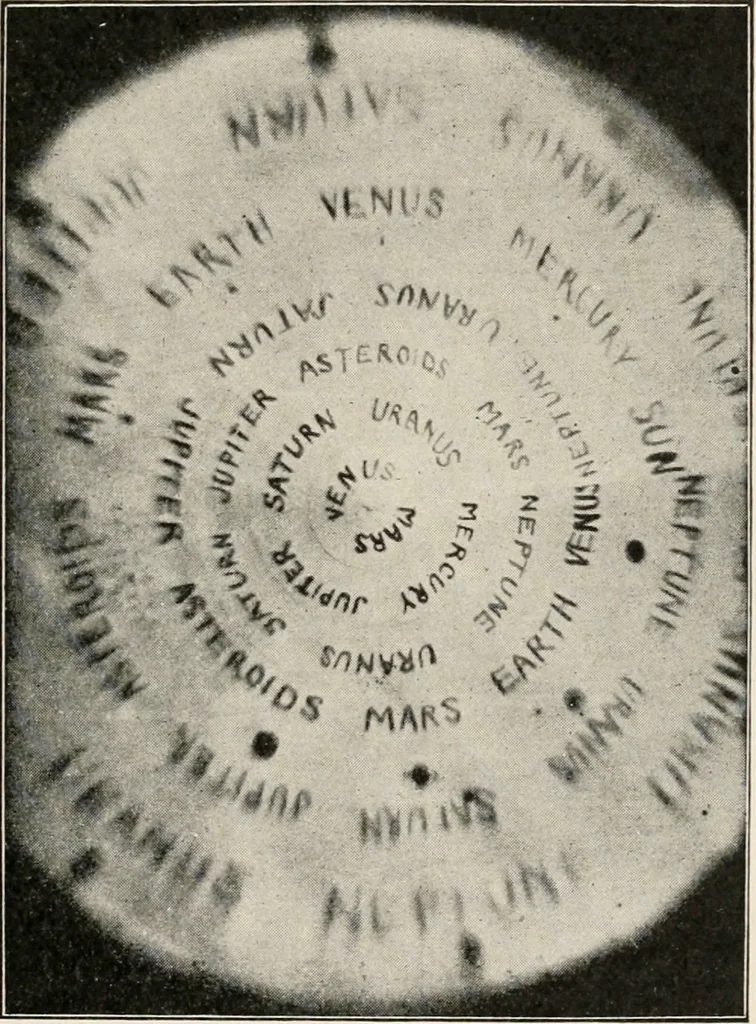 An illustration from A voyage in space; a course of six lectures "adapted to a juvenile auditory" delivered at the Royal Institution at Xmas 1913, 1915, leaf 126