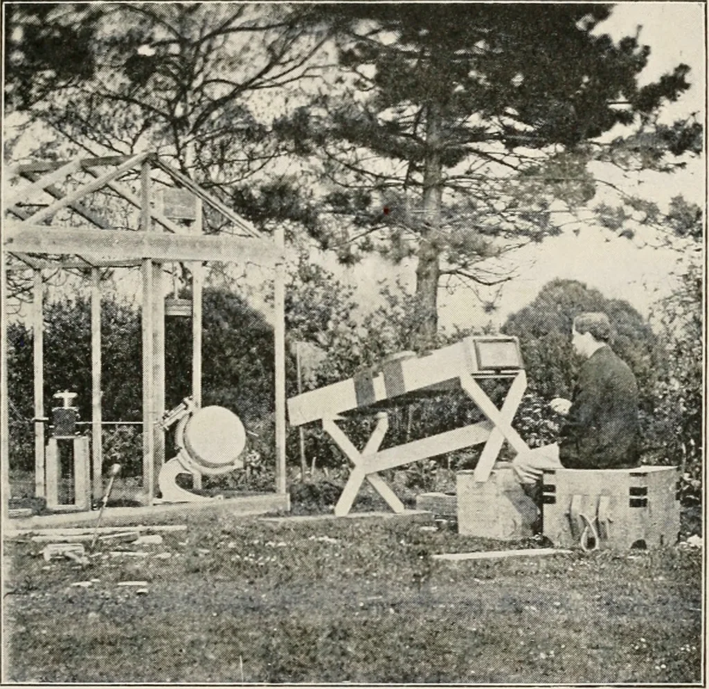 An illustration from A voyage in space; a course of six lectures "adapted to a juvenile auditory" delivered at the Royal Institution at Xmas 1913, 1915, leaf 140