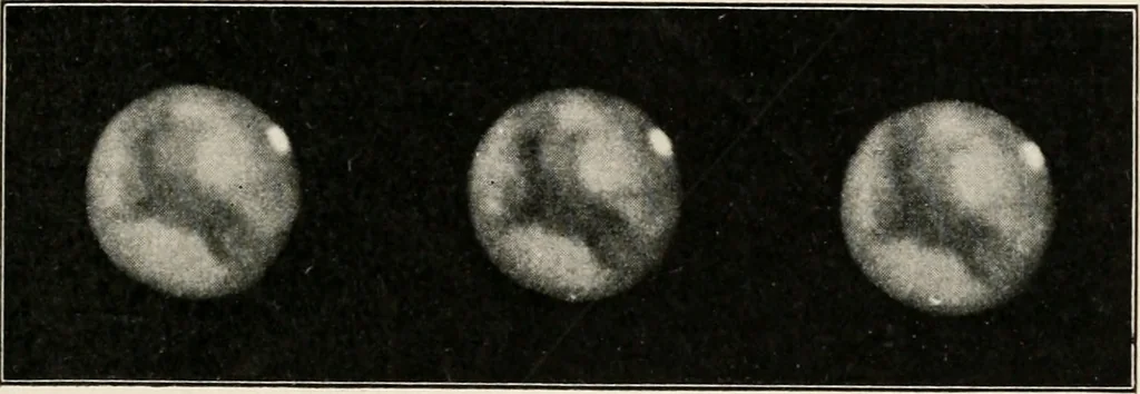 An illustration from A voyage in space; a course of six lectures "adapted to a juvenile auditory" delivered at the Royal Institution at Xmas 1913, 1915, leaf 166