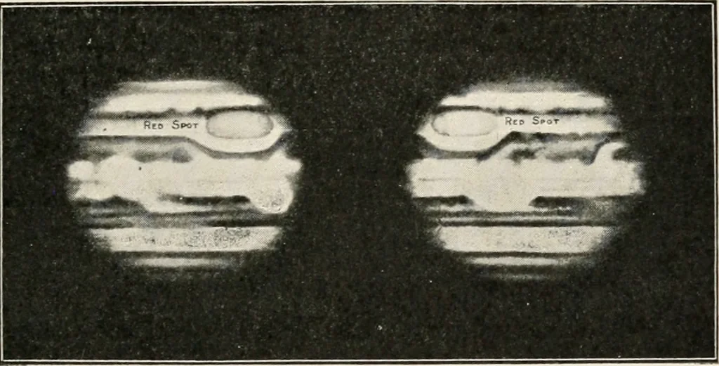 An illustration from A voyage in space; a course of six lectures "adapted to a juvenile auditory" delivered at the Royal Institution at Xmas 1913, 1915, leaf 168