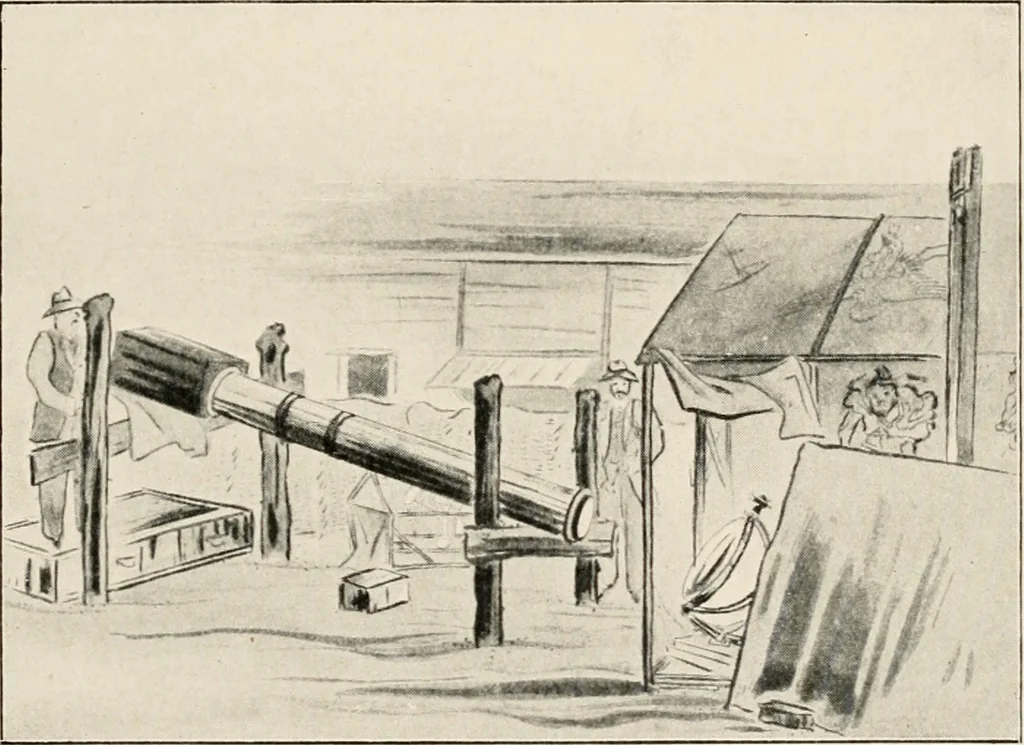 An illustration from A voyage in space; a course of six lectures "adapted to a juvenile auditory" delivered at the Royal Institution at Xmas 1913, 1915, leaf 258