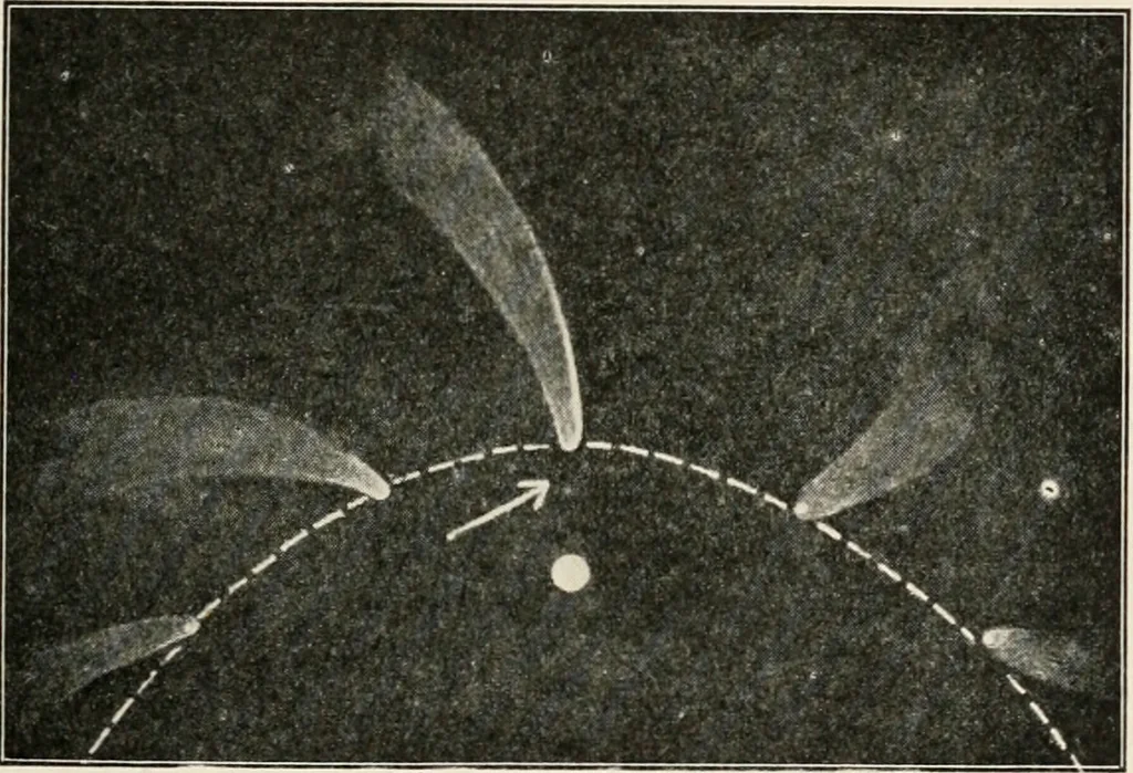 An illustration from A voyage in space; a course of six lectures "adapted to a juvenile auditory" delivered at the Royal Institution at Xmas 1913, 1915, leaf 62