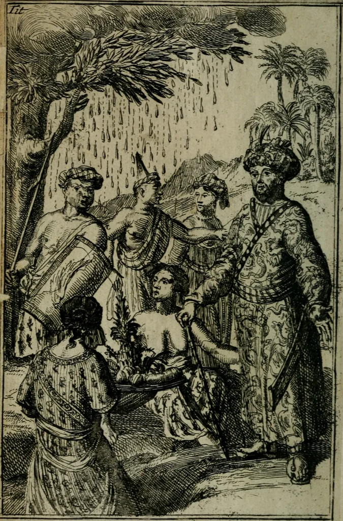 An illustration from Voyage, ou relation de l'etat present du royaume de Perse. Avec une dissertation curieuse sur les moeurs, religion & gouvernement de cet etat. Enrichi de figures, 1695, leaf 5