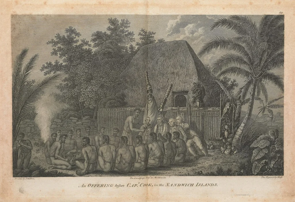 An illustration from A voyage to the Pacific Ocean : undertaken, by the command of His Majesty, for making discoveries in the northern hemisphere : performed under the direction of Captains Cook, Clerke, and Gore, in His Majesty's ships the Resolution and Discovery; in the years 1776, 1777, 1778, 1779, and 1780 : in three volumes, 1785, leaf 37