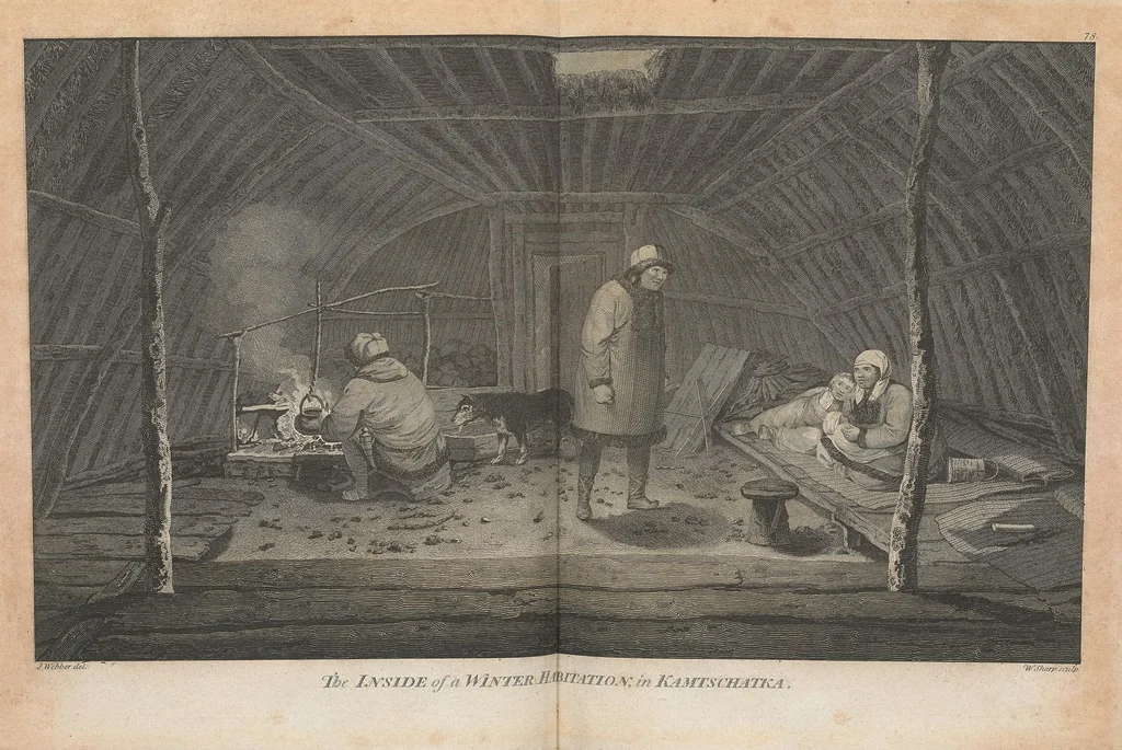 An illustration from A voyage to the Pacific Ocean : undertaken, by the command of His Majesty, for making discoveries in the northern hemisphere : performed under the direction of Captains Cook, Clerke, and Gore, in His Majesty's ships the Resolution and Discovery; in the years 1776, 1777, 1778, 1779, and 1780 : in three volumes, 1785, leaf 455