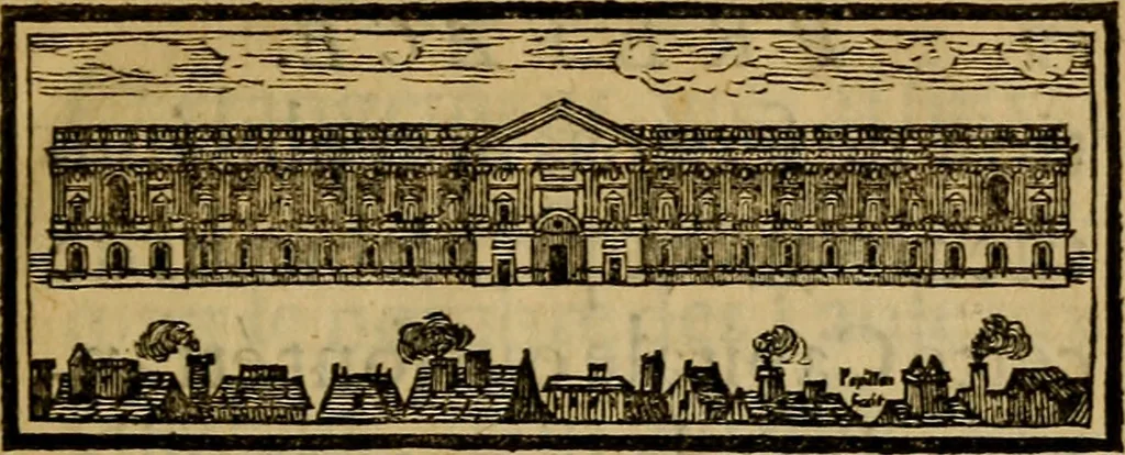 An illustration from Voyage pittoresque de Paris, ou, Indication de tout ce qu'il y a de plus beau dans cette grande ville en peinture, sculpture, & architecture, 1757, leaf 8