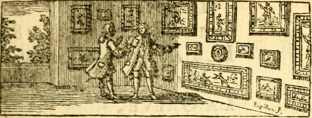 An illustration from Voyage pittoresque de Paris : ou, Indication de tout ce qu'il y a de plus beau dans cette ville, en peinture, sculpture & architecture, par M.D***, 1778, leaf 22