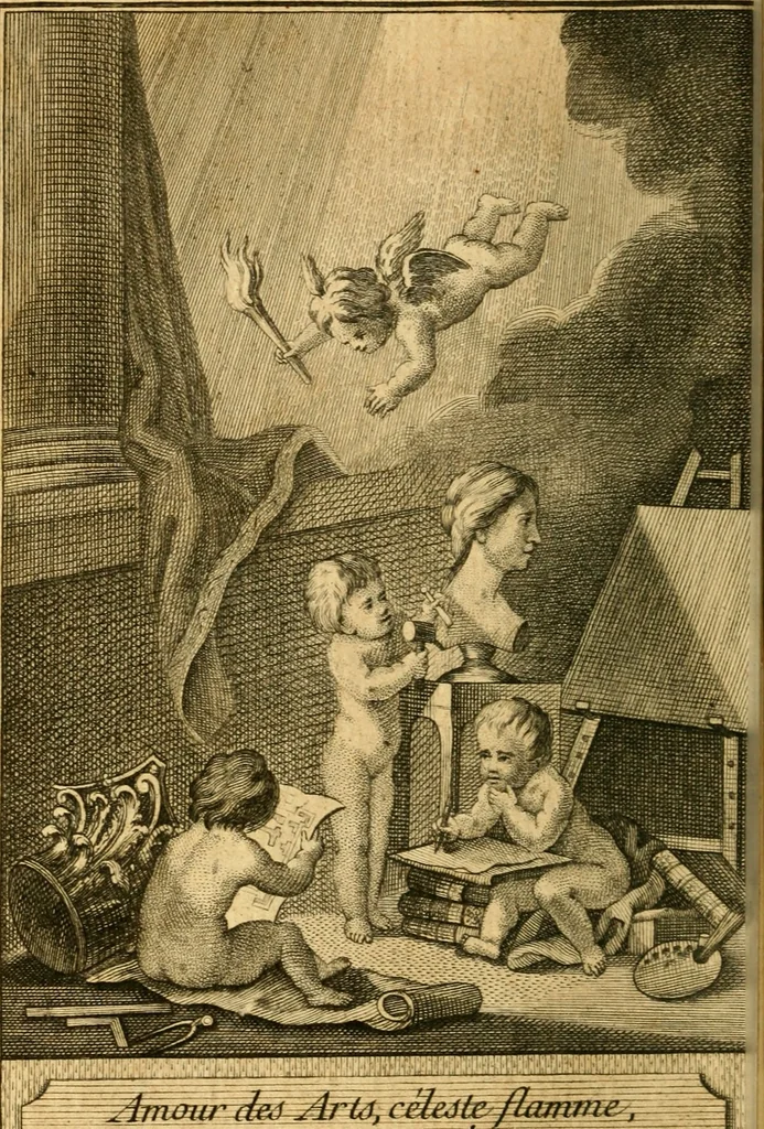 An illustration from Voyage pittoresque de Paris : ou, Indication de tout ce qu'il y a de plus beau dans cette ville, en peinture, sculpture & architecture, par M.D***, 1778, leaf 9