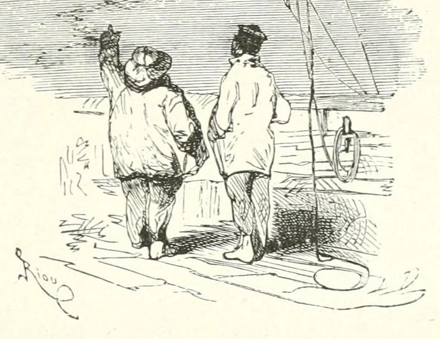 An illustration from Voyages et aventures du capitaine Hatteras : les Anglais au pôle nord -- Le désert de glace, 1867, leaf 167
