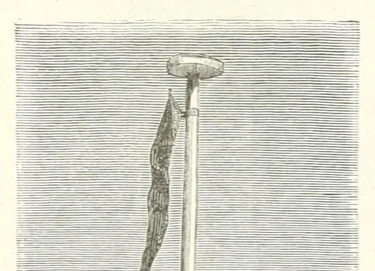An illustration from Voyages et aventures du capitaine Hatteras : les Anglais au pôle nord -- Le désert de glace, 1867, leaf 55