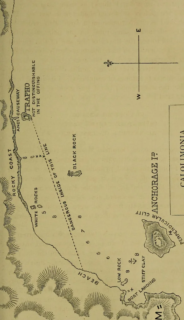 An illustration from The voyage and shipwreck of St. Paul, with dissertations on the life and writings of St. Luke, and the ships and navigation of the ancients, 1880, leaf 332