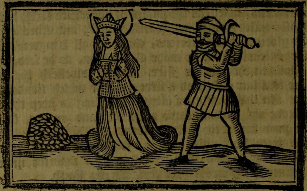 An illustration from The voyages & travels of Sir John Mandevile, Knight, wherein is set down the way to the Holy Land, and to Hierusalem, as also to the lands of the great Caan, and of Prestor John, to Inde, and divers other countries, together with many and strange marvels therein, 1684, leaf 31