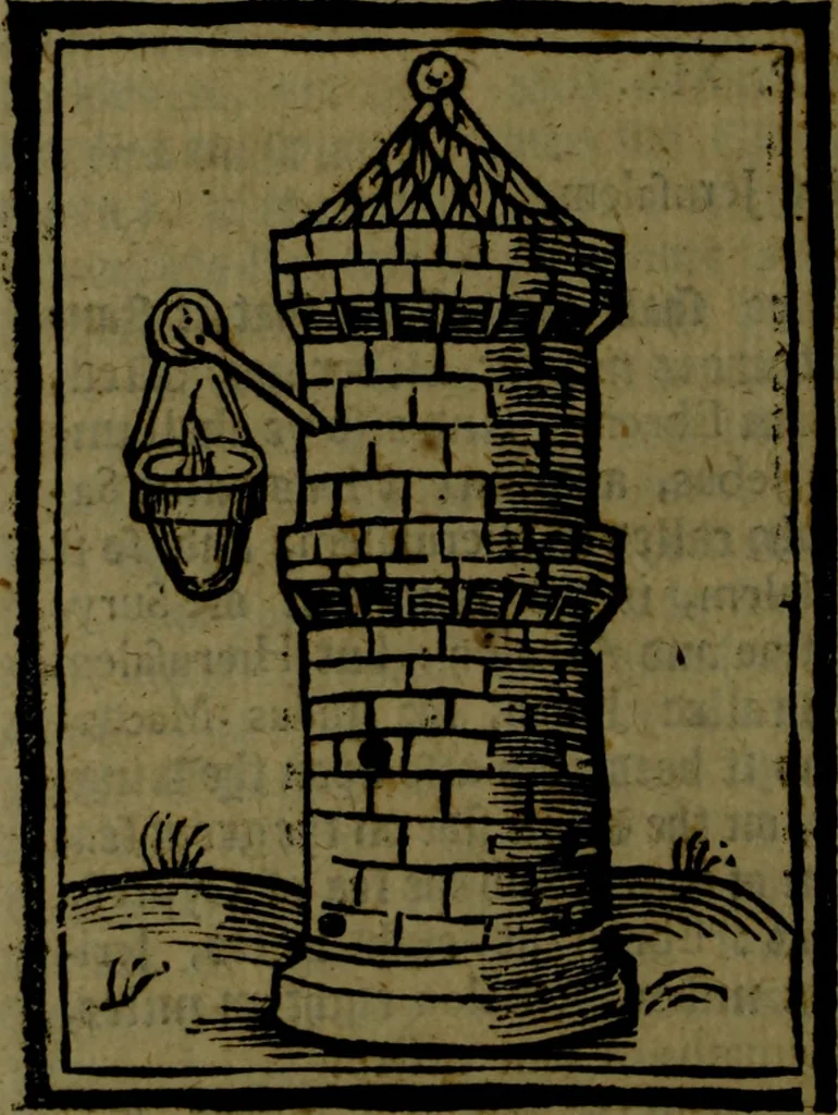 An illustration from The voyages & travels of Sir John Mandevile, Knight, wherein is set down the way to the Holy Land, and to Hierusalem, as also to the lands of the great Caan, and of Prestor John, to Inde, and divers other countries, together with many and strange marvels therein, 1684, leaf 39