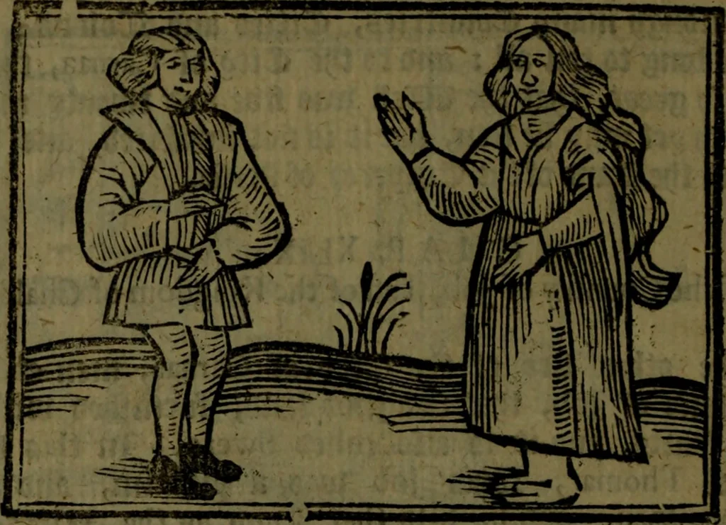 An illustration from The voyages & travels of Sir John Mandevile, Knight, wherein is set down the way to the Holy Land, and to Hierusalem, as also to the lands of the great Caan, and of Prestor John, to Inde, and divers other countries, together with many and strange marvels therein, 1684, leaf 83