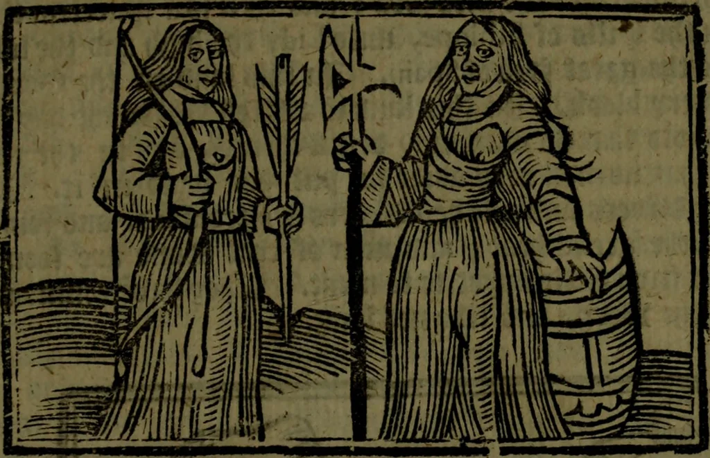 An illustration from The voyages & travels of Sir John Mandevile, Knight, wherein is set down the way to the Holy Land, and to Hierusalem, as also to the lands of the great Caan, and of Prestor John, to Inde, and divers other countries, together with many and strange marvels therein, 1684, leaf 84