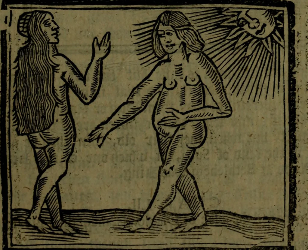 An illustration from The voyages & travels of Sir John Mandevile, Knight, wherein is set down the way to the Holy Land, and to Hierusalem, as also to the lands of the great Caan, and of Prestor John, to Inde, and divers other countries, together with many and strange marvels therein, 1684, leaf 84