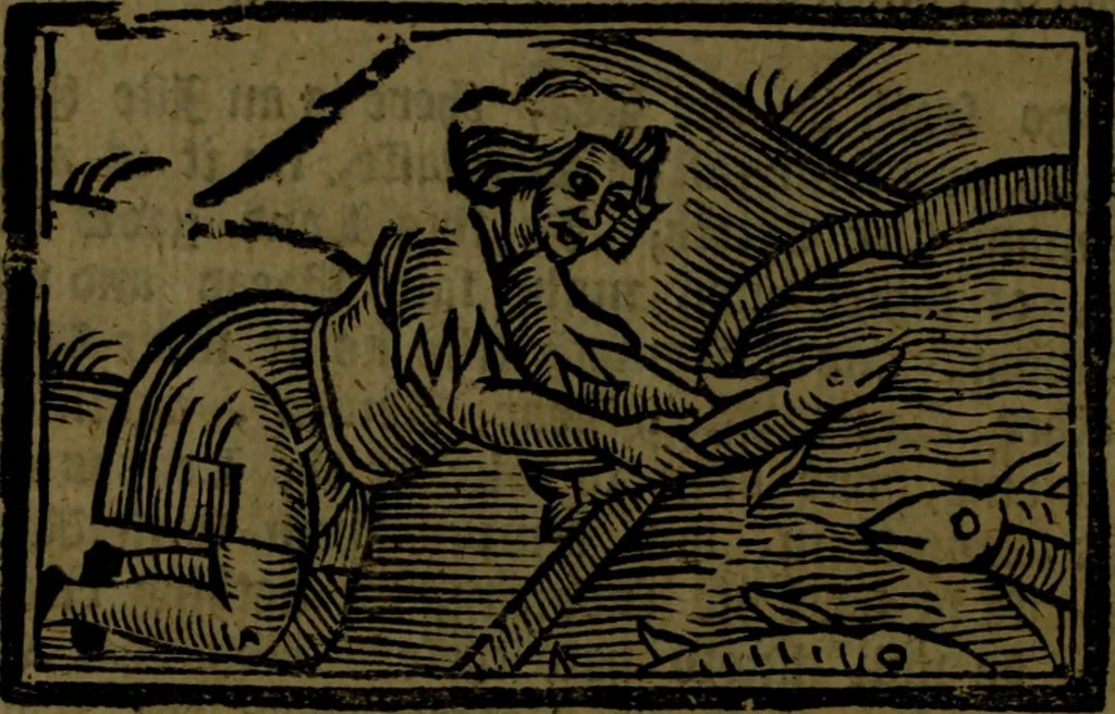 An illustration from The voyages & travels of Sir John Mandevile, Knight, wherein is set down the way to the Holy Land, and to Hierusalem, as also to the lands of the great Caan, and of Prestor John, to Inde, and divers other countries, together with many and strange marvels therein, 1684, leaf 99