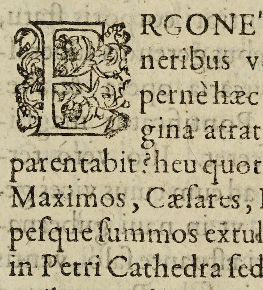 An illustration from Vrbani VIII. Pont. Maximi electio. et Francis Barberini S.R.E. Cardin. & Princ. ad Lud. XIII. Fra. & Nau. regem pontificia legatio. Ex III. tomo annalium Rodolphi Botereii ..., 1625, leaf 3