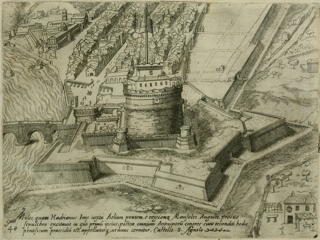 An illustration from Vrbis Romae aedificiorvm illvstrivmqvae svpersvnt reliqviae, 1569, leaf 102
