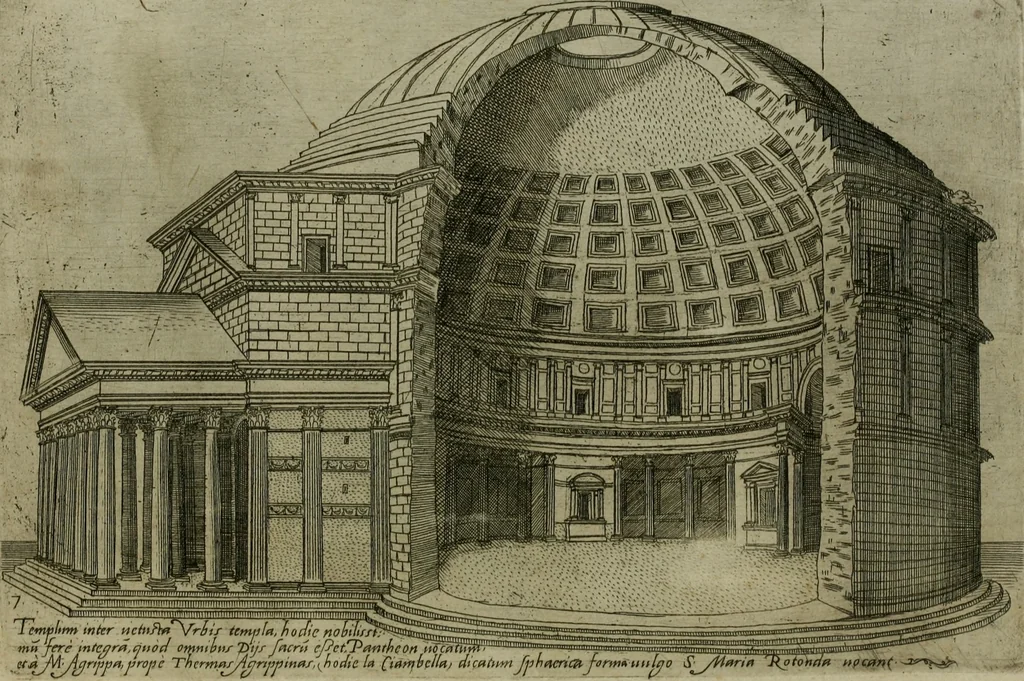 An illustration from Vrbis Romae aedificiorvm illvstrivmqvae svpersvnt reliqviae, 1569, leaf 20