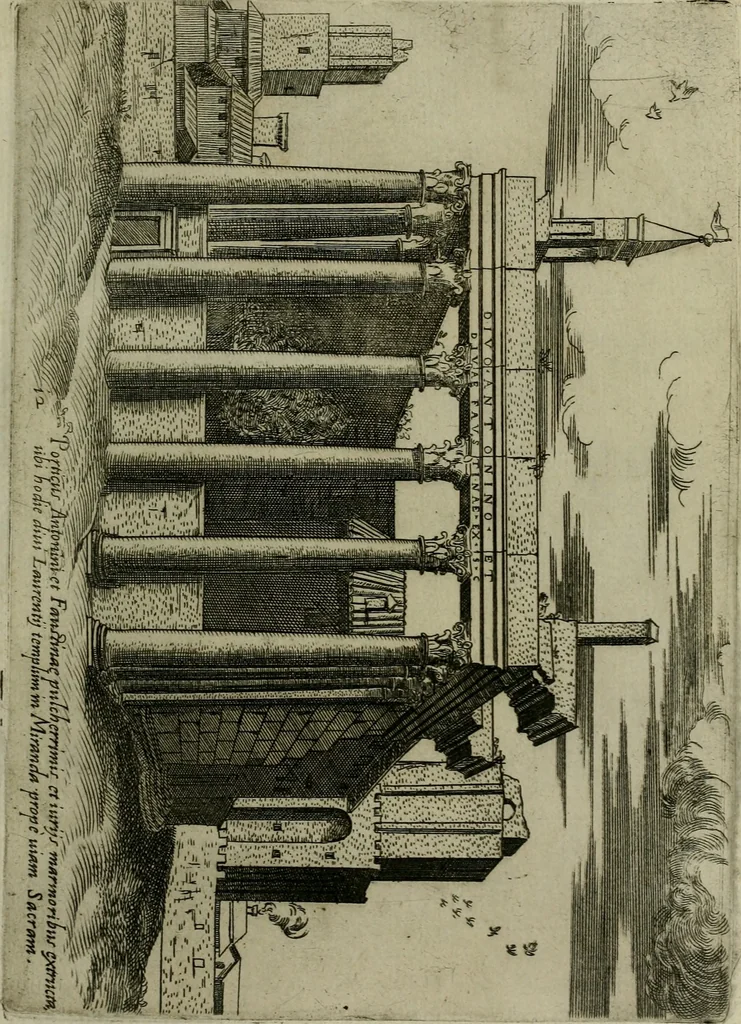 An illustration from Vrbis Romae aedificiorvm illvstrivmqvae svpersvnt reliqviae, 1569, leaf 30