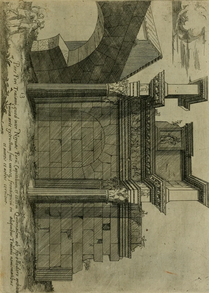An illustration from Vrbis Romae aedificiorvm illvstrivmqvae svpersvnt reliqviae, 1569, leaf 32