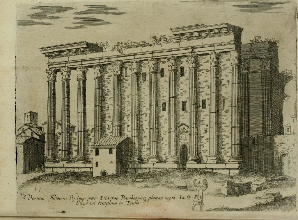 An illustration from Vrbis Romae aedificiorvm illvstrivmqvae svpersvnt reliqviae, 1569, leaf 40