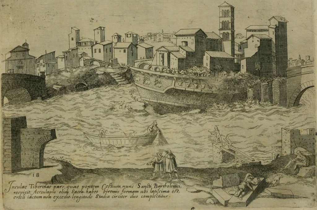 An illustration from Vrbis Romae aedificiorvm illvstrivmqvae svpersvnt reliqviae, 1569, leaf 42