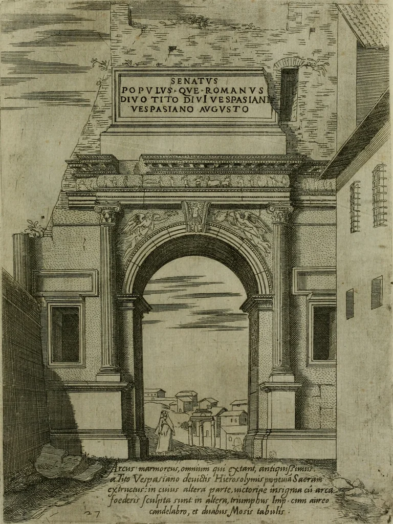 An illustration from Vrbis Romae aedificiorvm illvstrivmqvae svpersvnt reliqviae, 1569, leaf 60