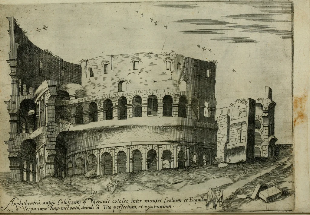 An illustration from Vrbis Romae aedificiorvm illvstrivmqvae svpersvnt reliqviae, 1569, leaf 72