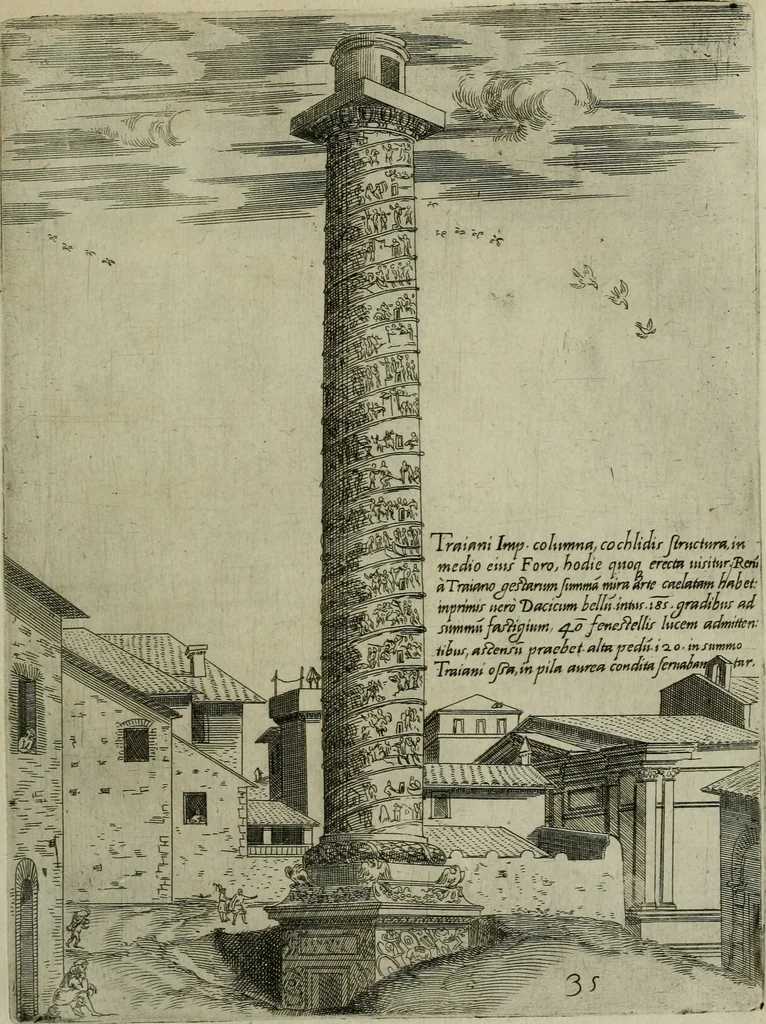 An illustration from Vrbis Romae aedificiorvm illvstrivmqvae svpersvnt reliqviae, 1569, leaf 76
